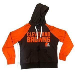 Vintage Cleveland Browns Zip-Up Women's Sweatshirt Size XL
